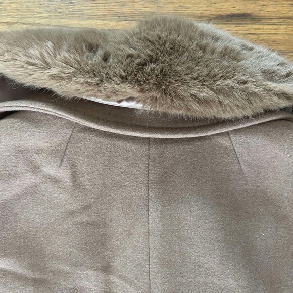 New Kate Spade camel fur removable collar coat XL - Picture 6 of 7